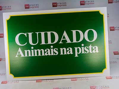 Placa de sinalização