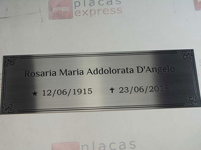 Placa de jazigo